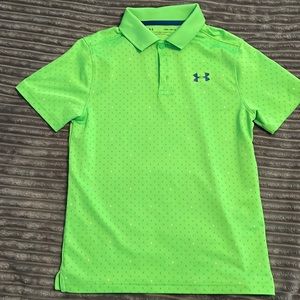 Under Armour Youth medium lime green polo